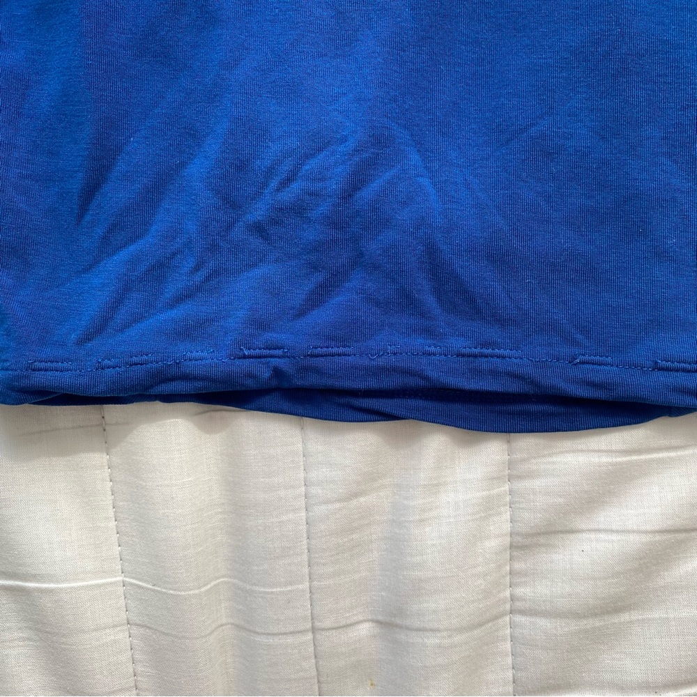 Wilfred Cobalt Blue Ruched Long-Sleeve Crop Top - Picture 6 of 8